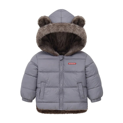 Sherpa-Vuorattu Huppitakki / Lasten - Harmaa