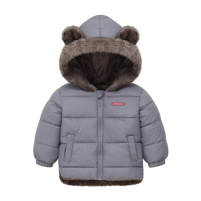 Sherpa-Vuorattu Huppitakki / Lasten - Harmaa