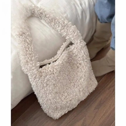 Sherpa-Lammas-Tote-Laukku - Beige (30X12X30)