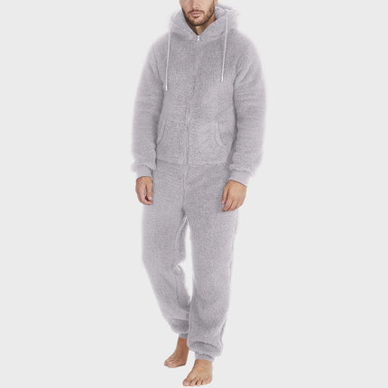Sherpa-Pyjama / Miesten - Vaaleanharmaa