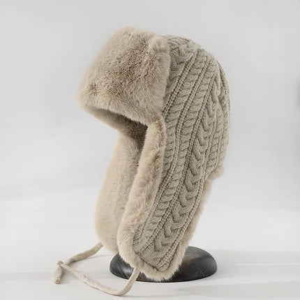 Sherpa-Vuorattu Villalentäjähattu / Miesten & Naisten - Vaaleanharmaa