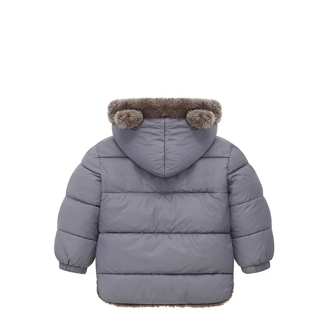 Sherpa-Vuorattu Huppitakki / Lasten - Harmaa