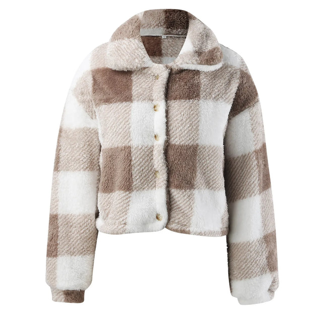 Sherpa-Fleecetakki / Naisten - Beige
