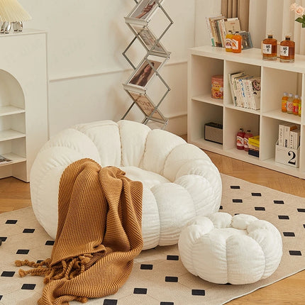 Sherpa-Simpukkalepäilytuoli Jalkatuella - Beige