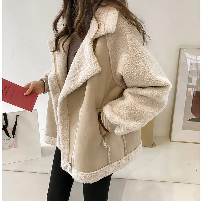 Sherpa-Pommaritakki / Naisten - Beige