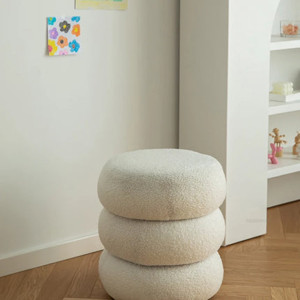 Sherpa-Pyöreä Jalkatuki / 3 Kokoa - Valkoinen