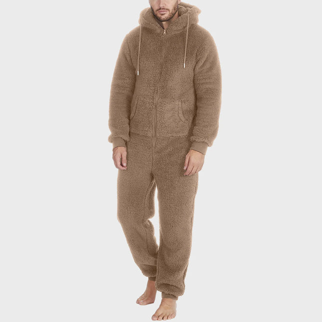 Sherpa-Pyjama / Miesten - Beige