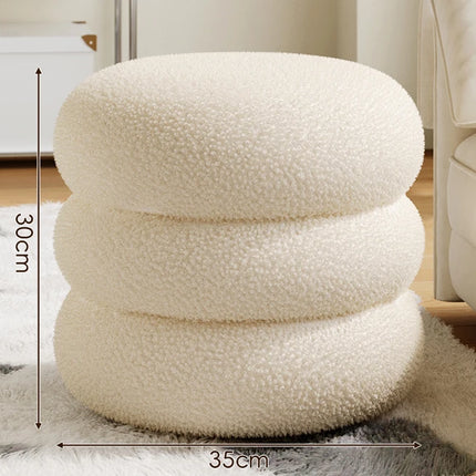 Sherpa-Pyöreä Jalkatuki / 3 Kokoa - Valkoinen