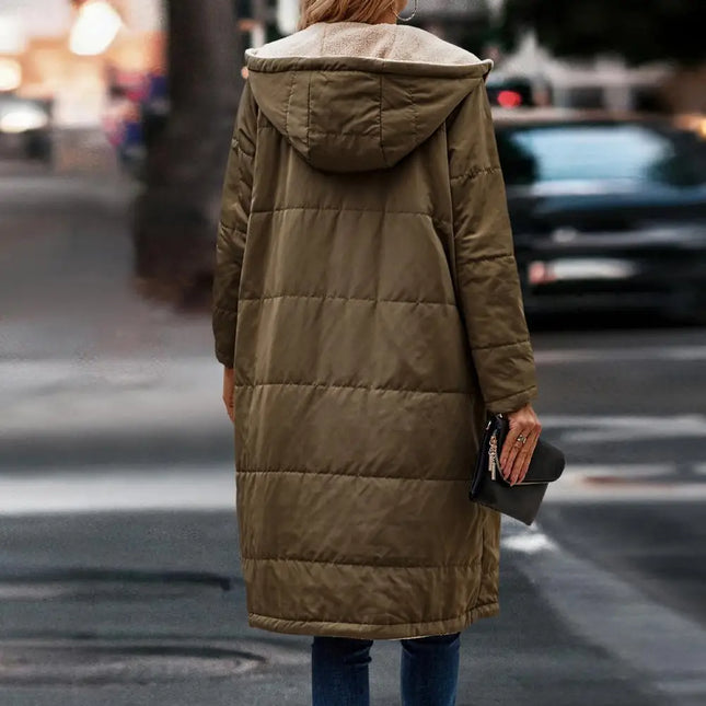 Sherpa-Vuorattu Takki / Naisten - Khaki