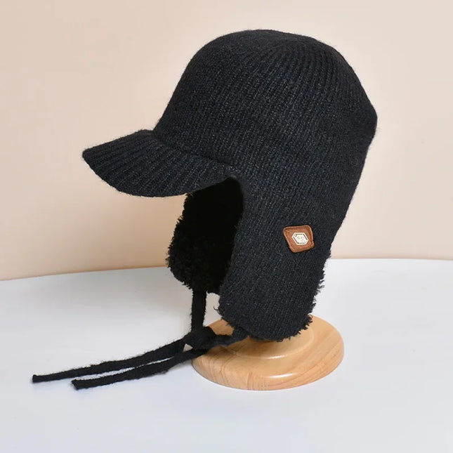 Sherpa-Vuorattu Pipo / Miesten & Naisten - Musta (55-60 Cm)-192