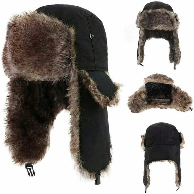 Pitkäkarvainen Sherpa-Vuorattu Pommittajapipo / Miesten - Musta