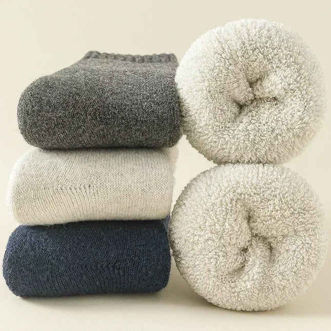 Sherpa-Vuoratut Villasukat (Kolme Paria) / Miesten & Naisten - Harmaa-Beige-Sininen