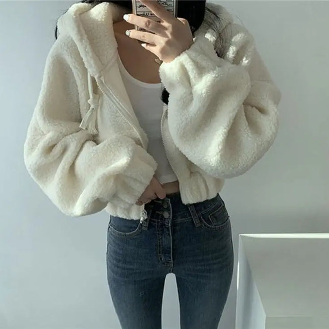 Sherpa Lined Hoodie Womens
