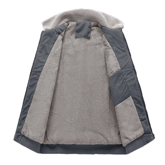 Sherpa-Vuorattu Takki / Miesten - Harmaa