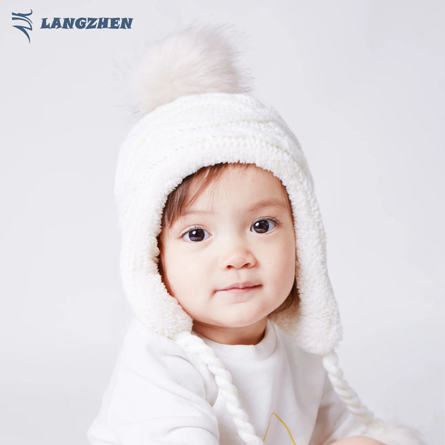 Tupsuilla Koristeltu Sherpa-Vuorattu Perulainen Pipo / Miesten & Naisten - Musta