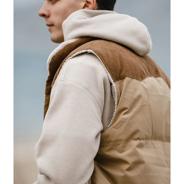 Sherpa-Hihaton Käännettävä Takki / Miesten - Beige