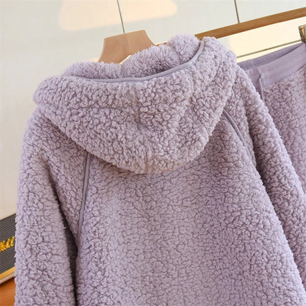 Sherpa-Pyjama Naisten - Liila