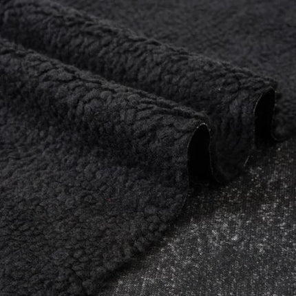 Sherpa-Fleecekangas - Musta (50X160Cm)-1397