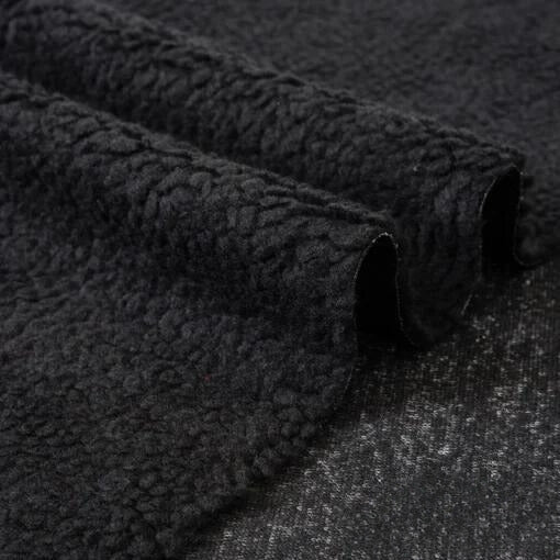 Sherpa-Fleecekangas - Musta (50X160Cm)-1397